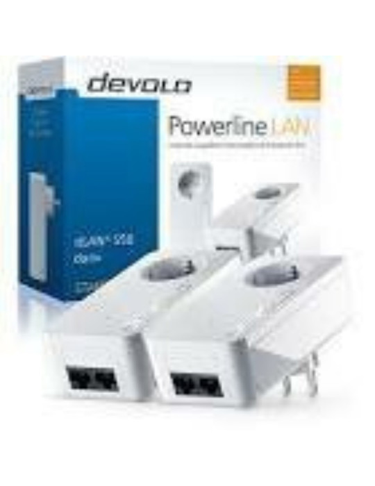 Kit CPL Devolo DLAN 550 DUO+  2 ports LAN + Prise intégrée  x2