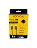 Câble USB vers USB-C  1 m  Tressé  Konrow