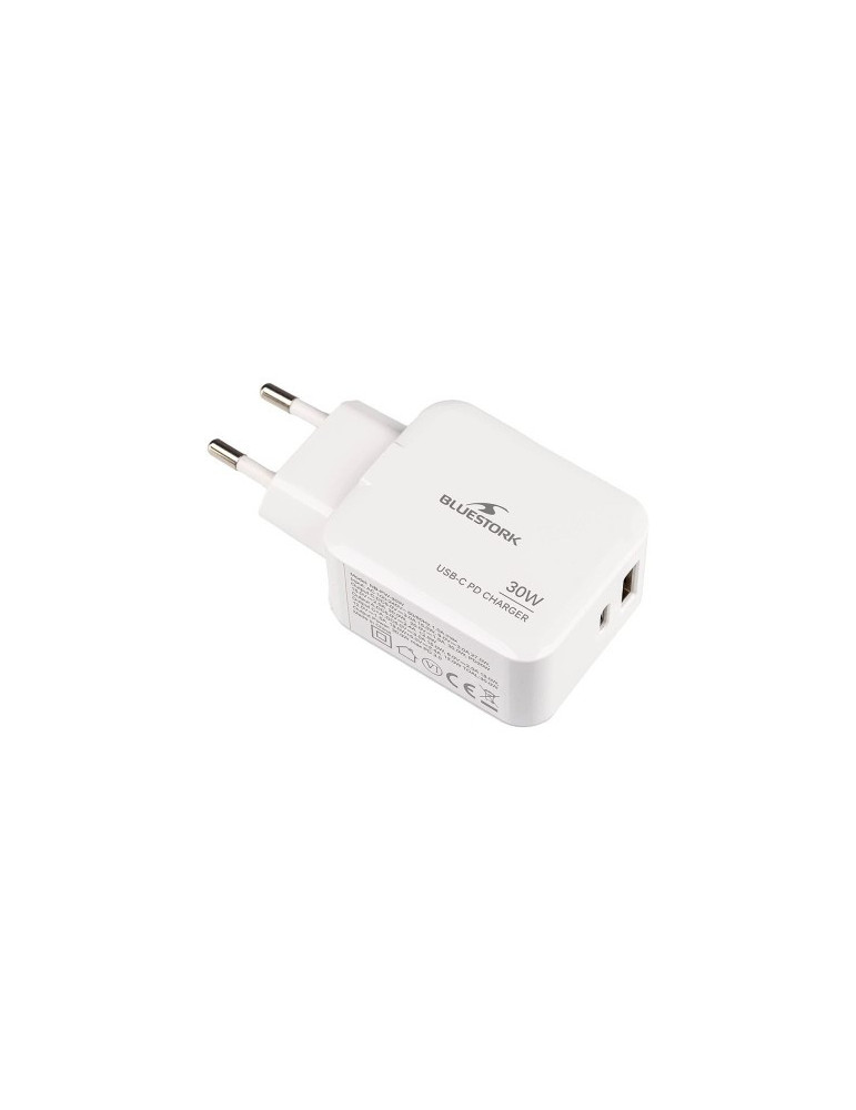 Chargeur Bluestork 30W USB-C + A  Universel