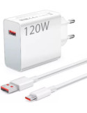 Chargeur mural Xiaomi HyperCharge  120W  USB-A vers USB-C  Blanc